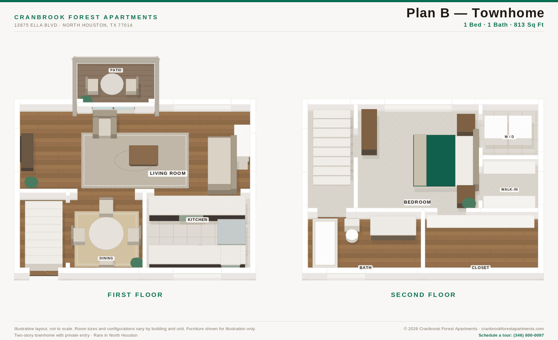 Plan B — Townhome floor plan