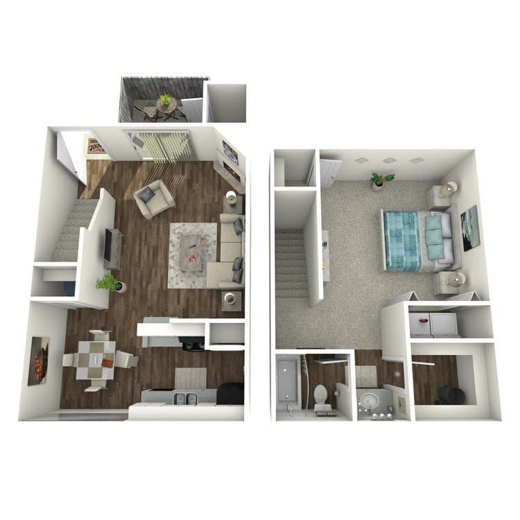 Plan B β Townhome floor plan